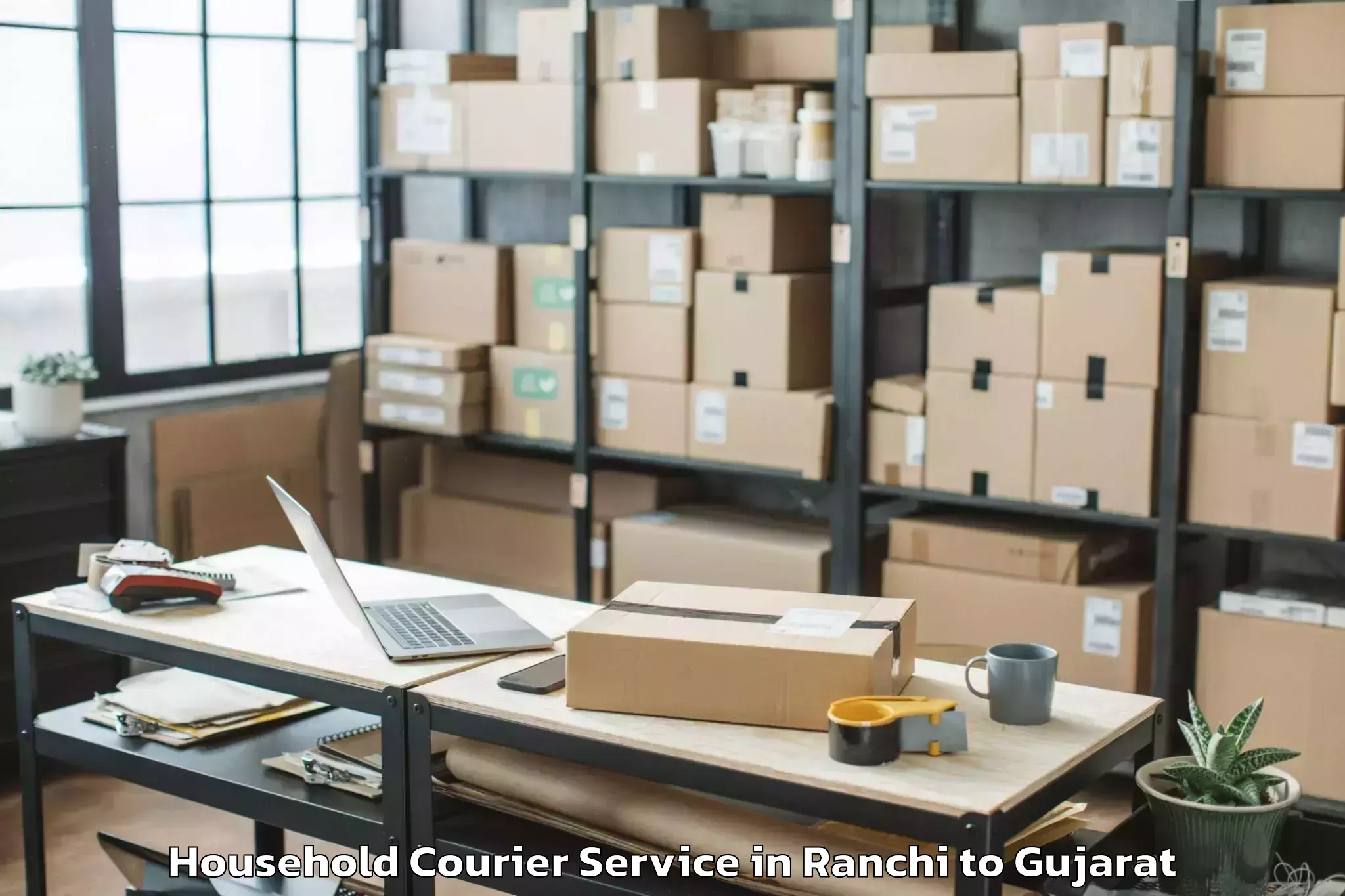 Easy Ranchi to Chotila Household Courier Booking